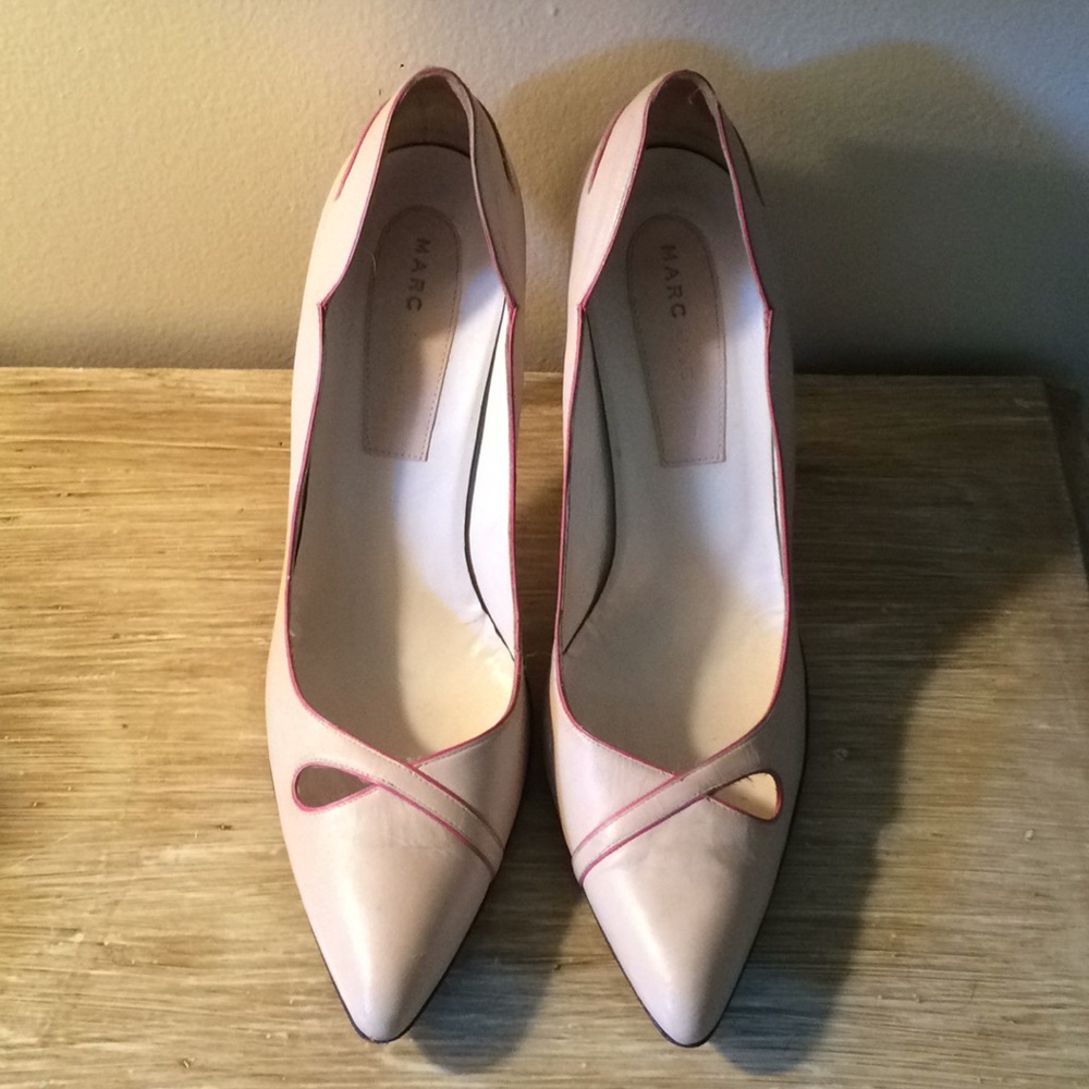 EUC Marc Jacobs Pink leather heels size 10